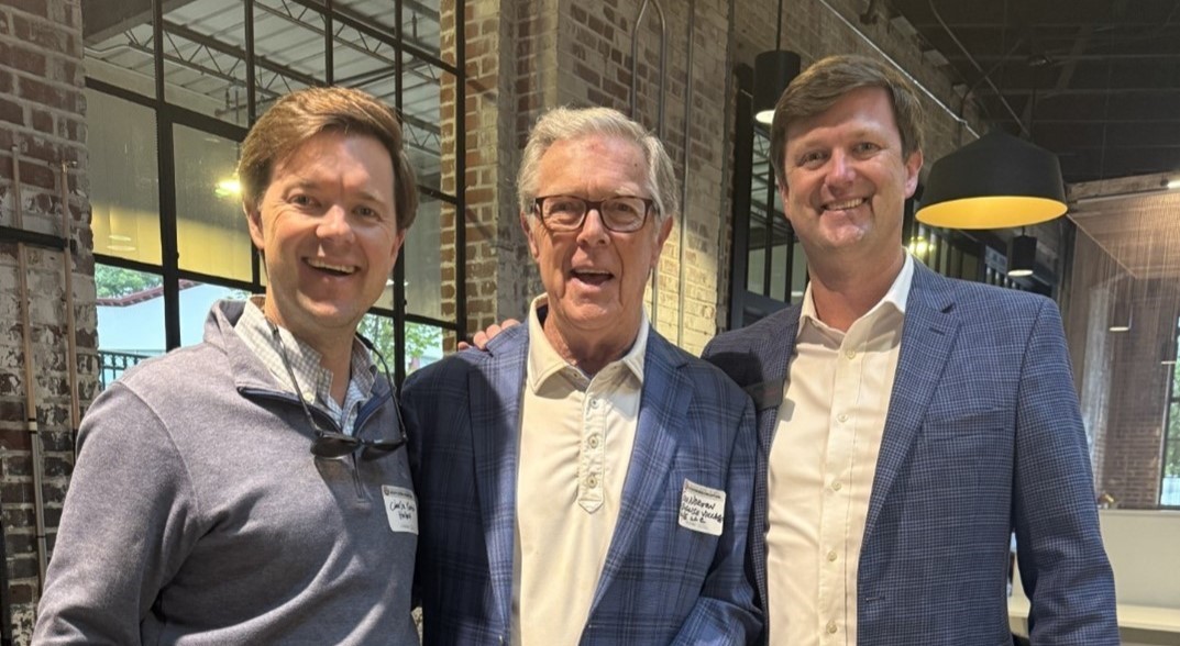 Stuart Norton (right) with his brother Charlie Norton (left) and father, Tom Norton (Center). Tom and Charlie both studied real estate at UA; Tom graduated in 1970 and Charlie in 2008